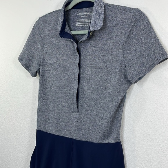 OV Outdoor Voices Polo Bodysuit‎ One piece Navy size Small - Picture 3 of 10